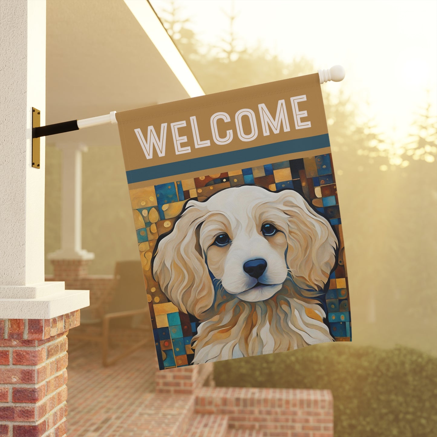 Billie Welcome 2-Sided Garden & House Flag/Banner