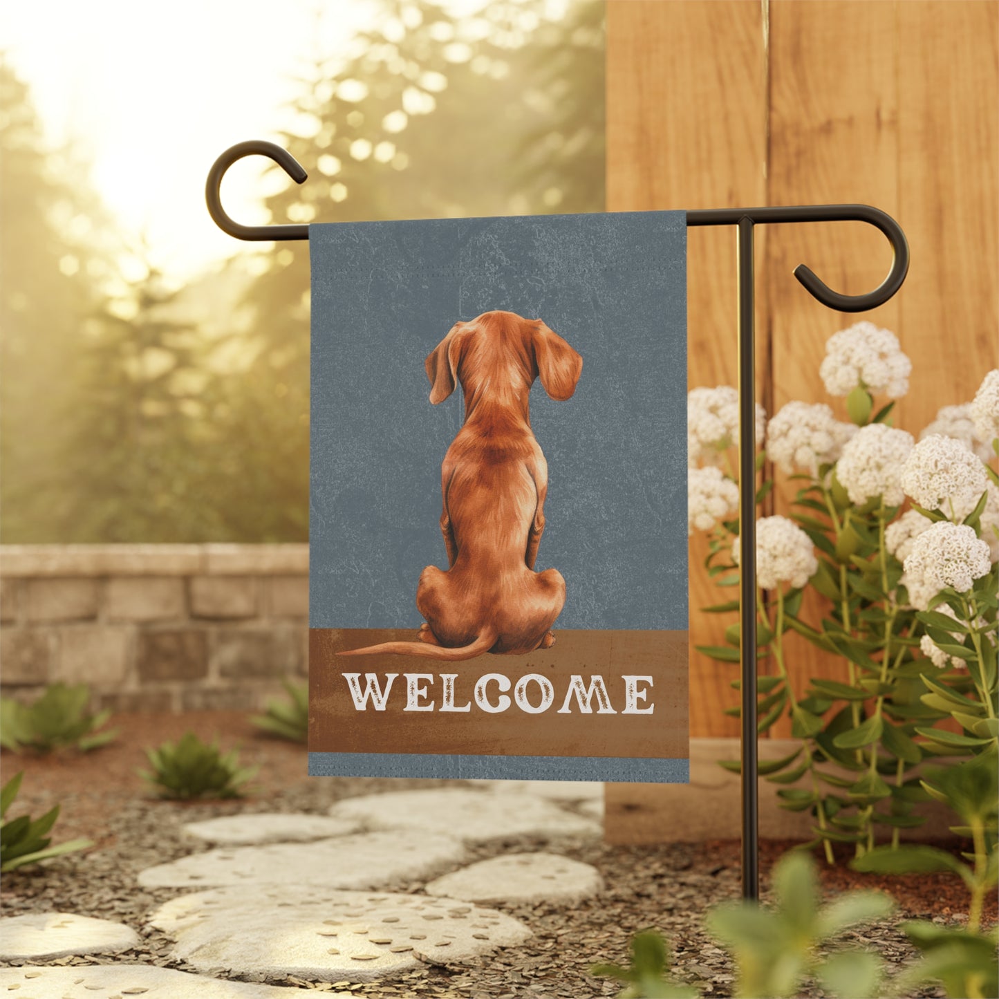 Vizsla Welcome 2-Sided Garden & House Flag/Banner