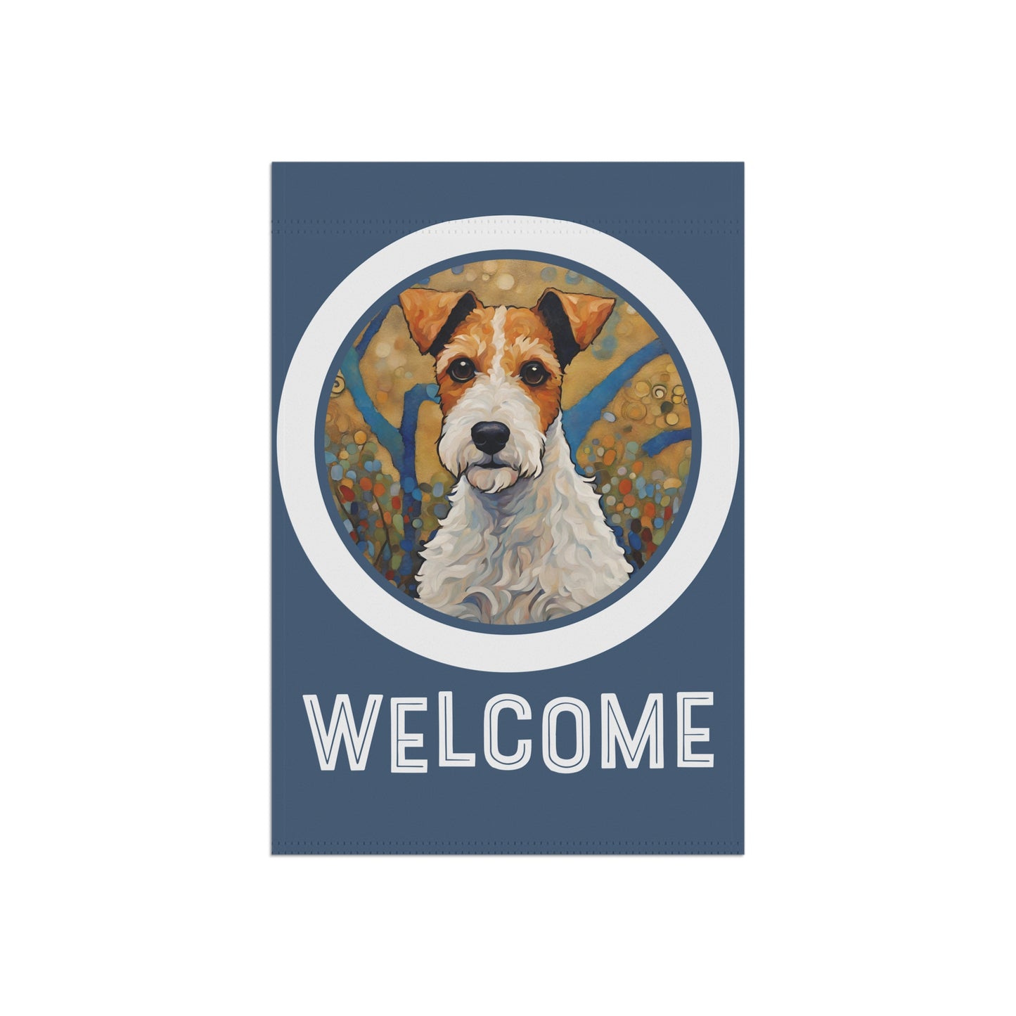 Fox Terrier Welcome 2-Sided Garden & House Flag/Banner