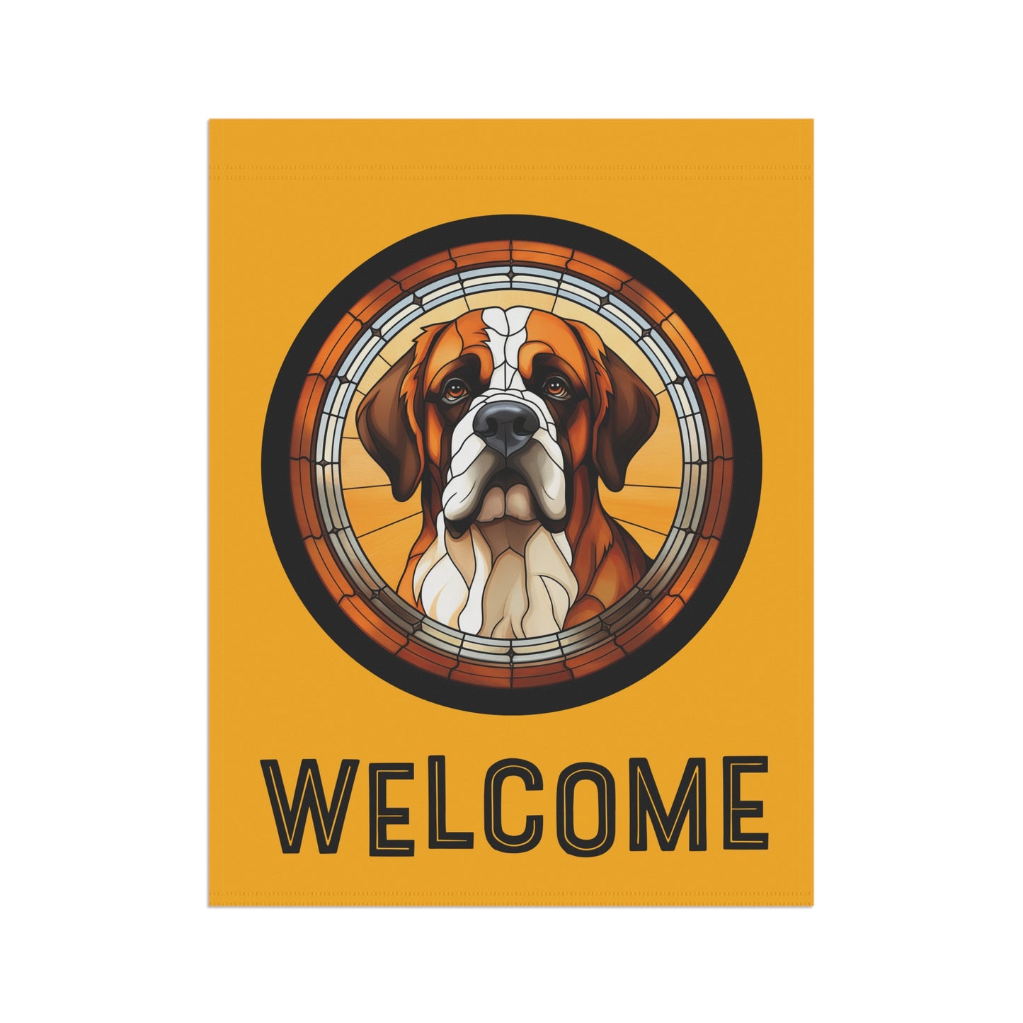 Saint Bernard Welcome 2-Sided Garden & House Flag/Banner