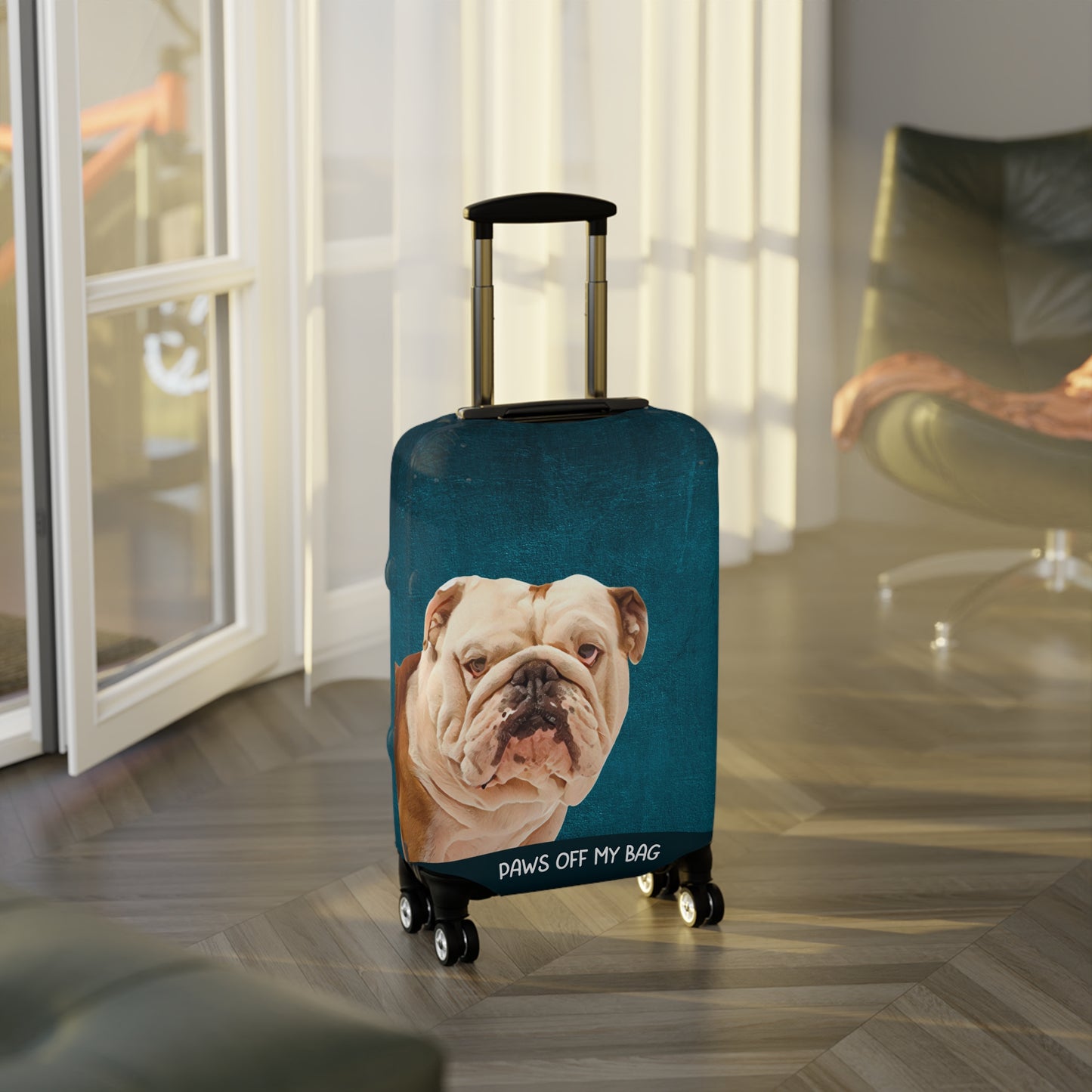 Bulldog Paws Off My Bag Luggage Cover