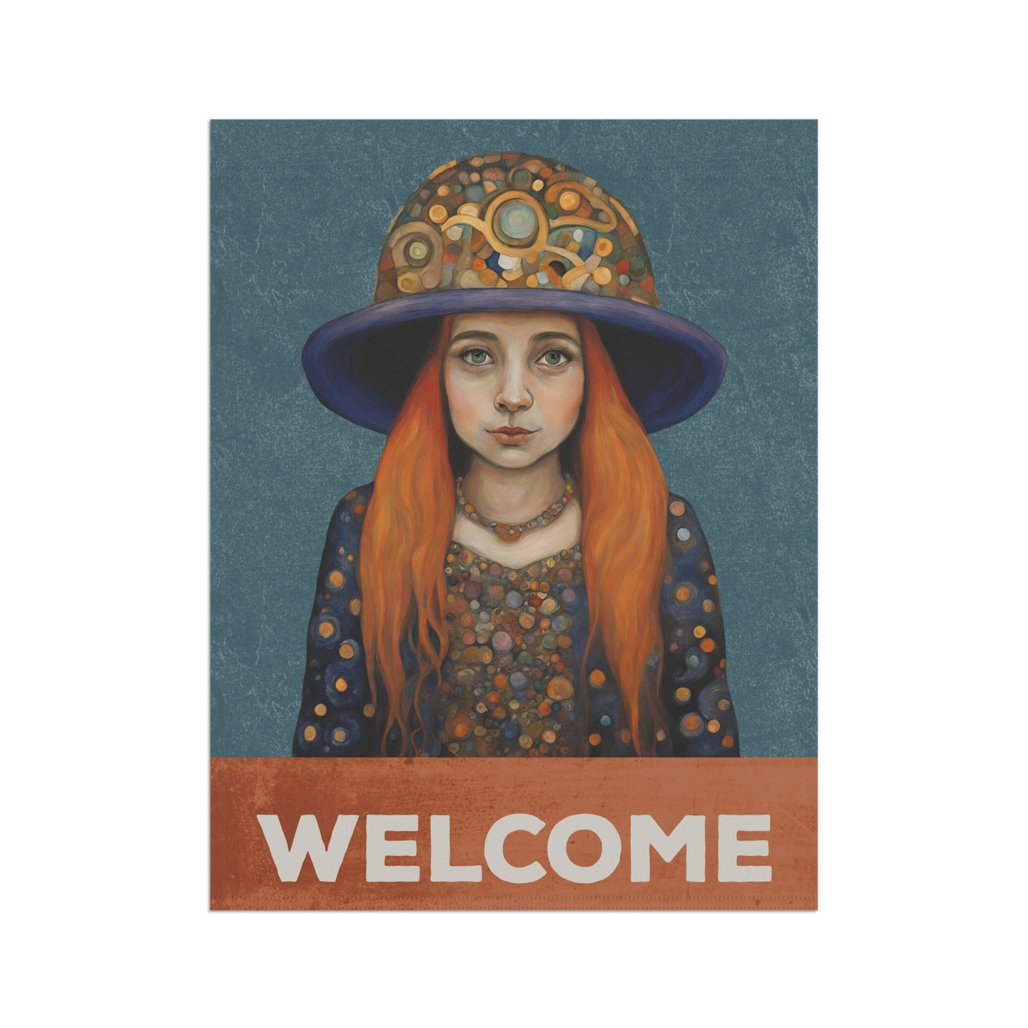 Gnome Girl Welcome 2-Sided Garden & House Flag/Banner