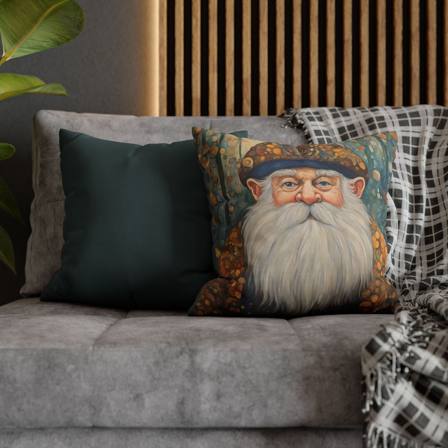 The Gnome Square Poly Canvas Pillowcase