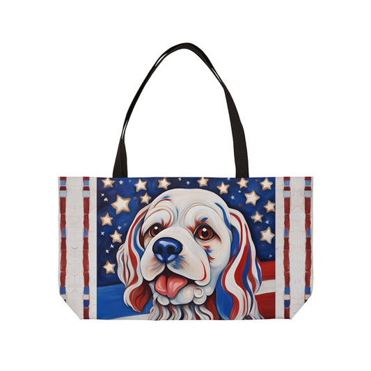 Patriotic Pup Weekender Tote Bag