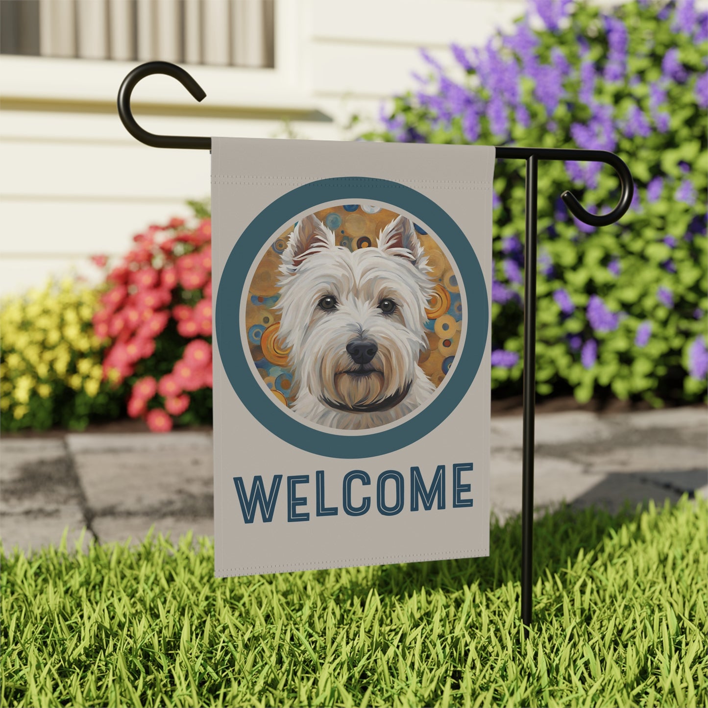 West Highland Terrier Welcome 2-Sided Garden & House Flag/Banner