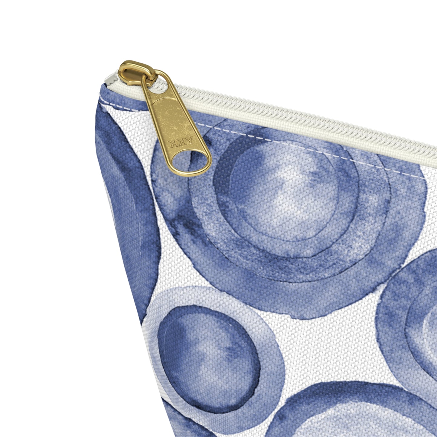 Indigo Swirls Accessory Pouch w T-bottom