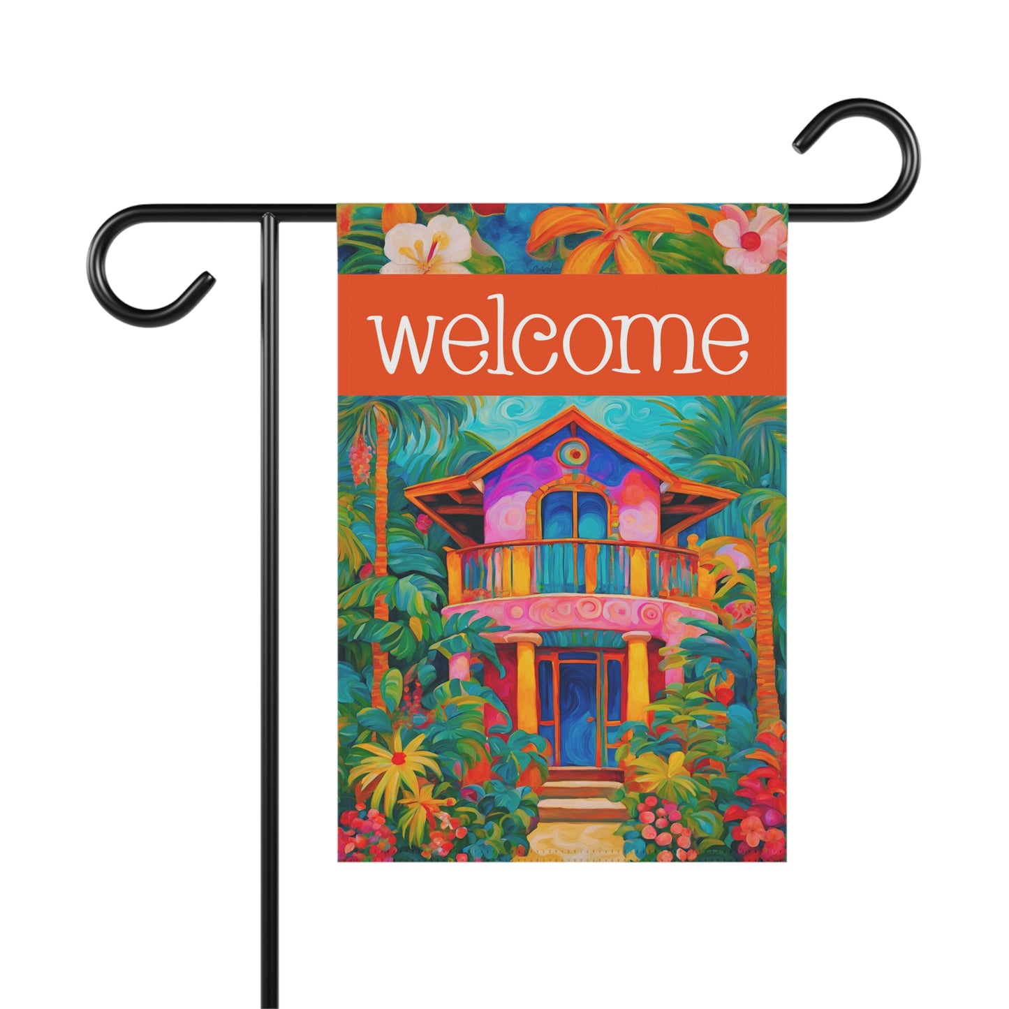 Beach House Welcome 2-Sided Garden & House Flag/Banner