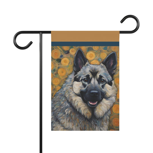 Norwegian Elkhound 2-Sided Garden & House Flag/Banner