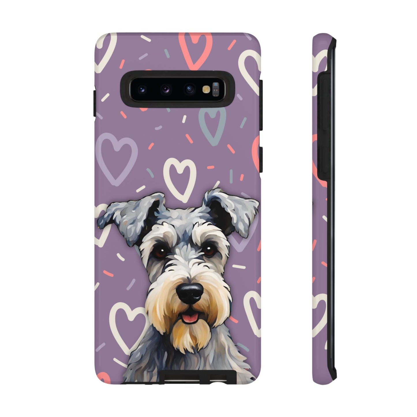 Miniature Schnauzer Love iPhone Samsung Galaxy Google Pixel Glossy Tough Case