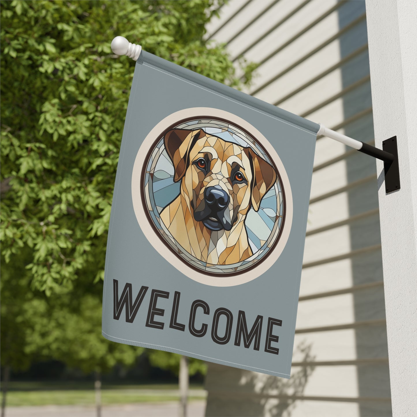 Anatolian Shepherd Welcome 2-Sided Garden & House Flag/Banner