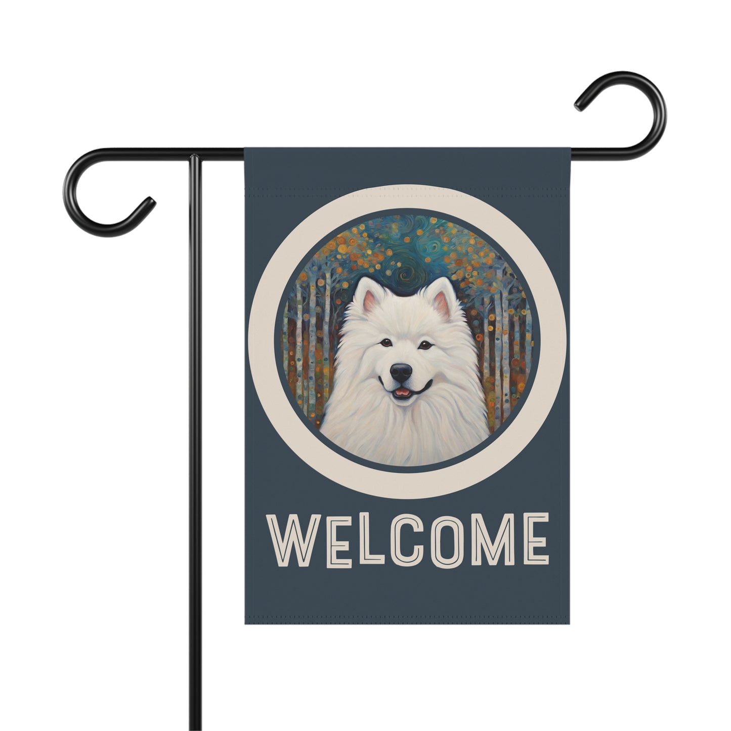 Samoyed Welcome 2-Sided Garden & House Flag/Banner