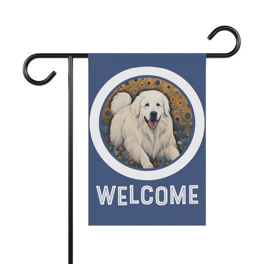 Great Pyrenees Welcome 2-Sided Garden & House Flag/Banner