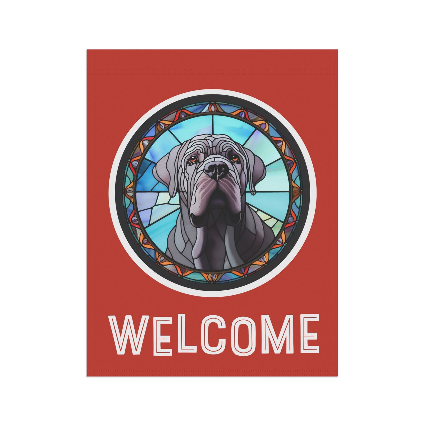 Neapolitan Mastiff Welcome 2-Sided Garden & House Flag/Banner