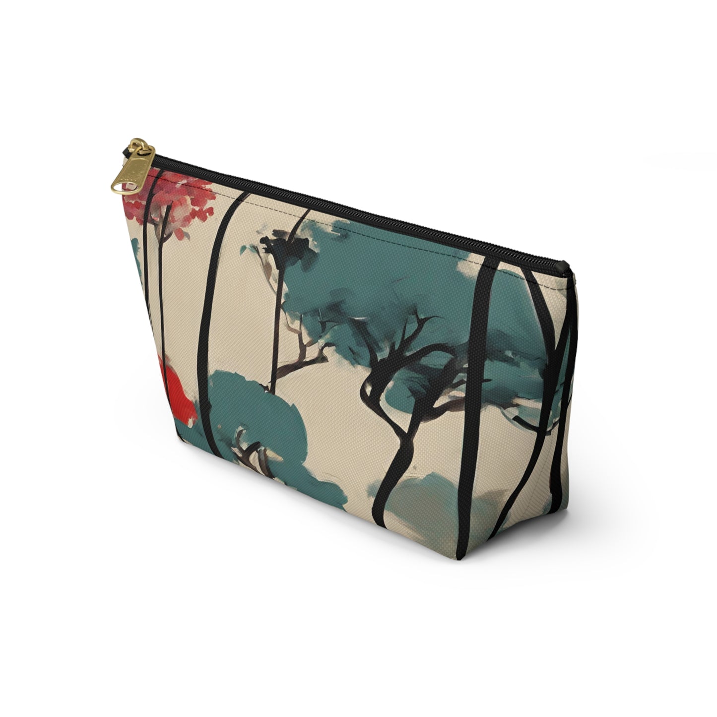 Asian Forest Accessory Pouch w T-bottom