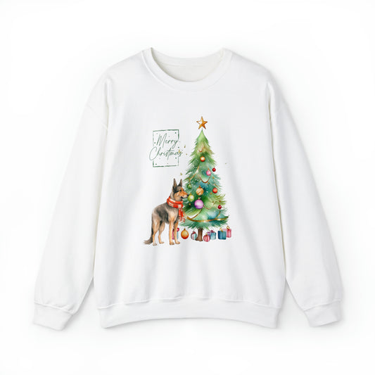 Merry Christmas German Shepherd Unisex Heavy Blend™ Crewneck Sweatshirt