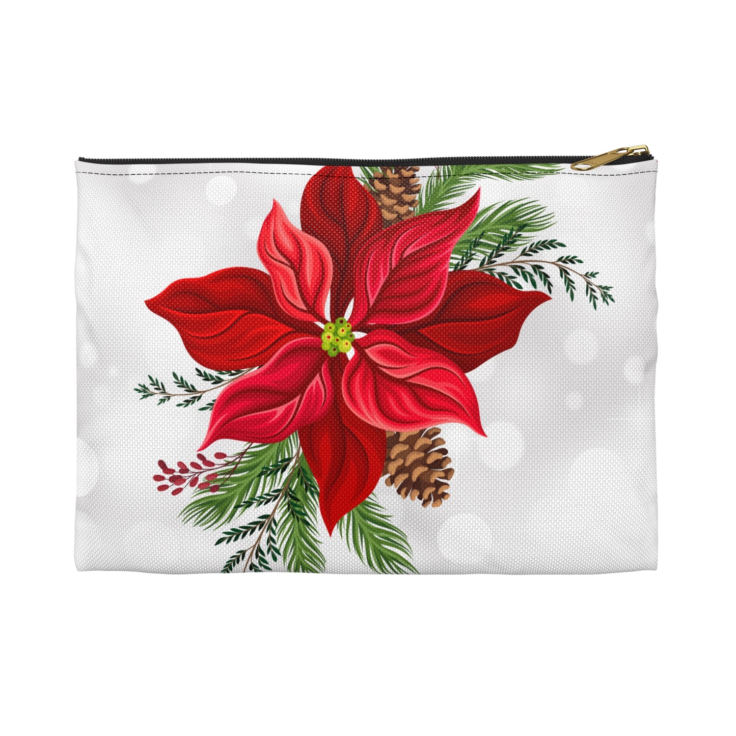 Big Poinsettia Accessory Pouch