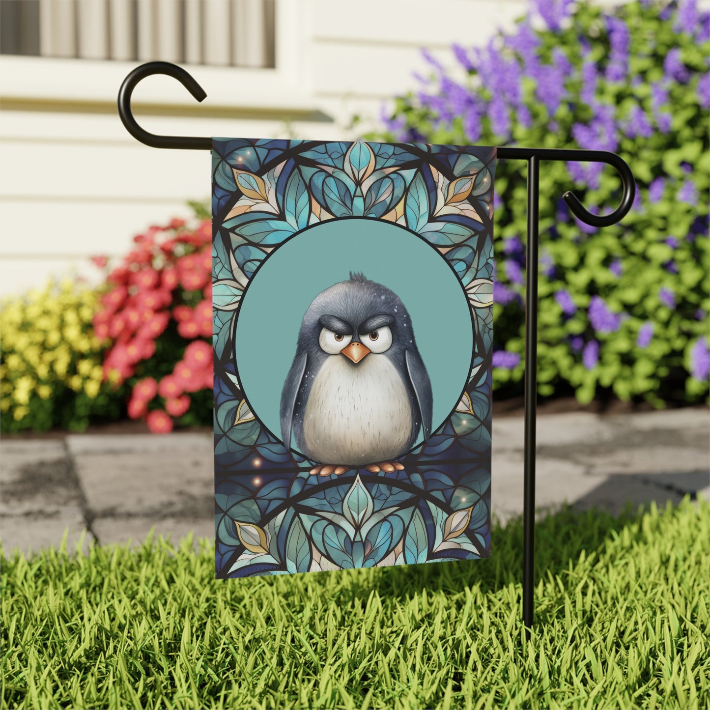 Mister Penguin 2-Sided Garden & House Flag/Banner