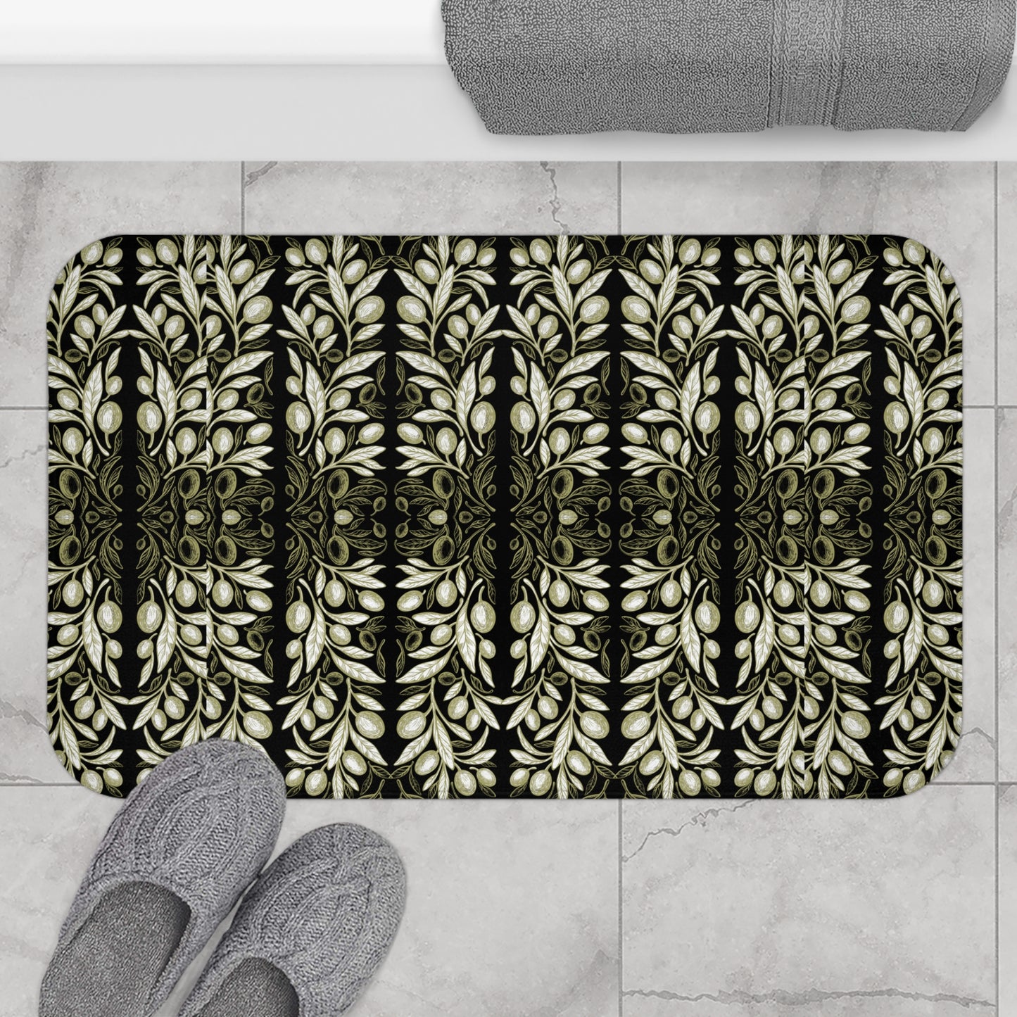 Many Olives Microfiber Bath Mat