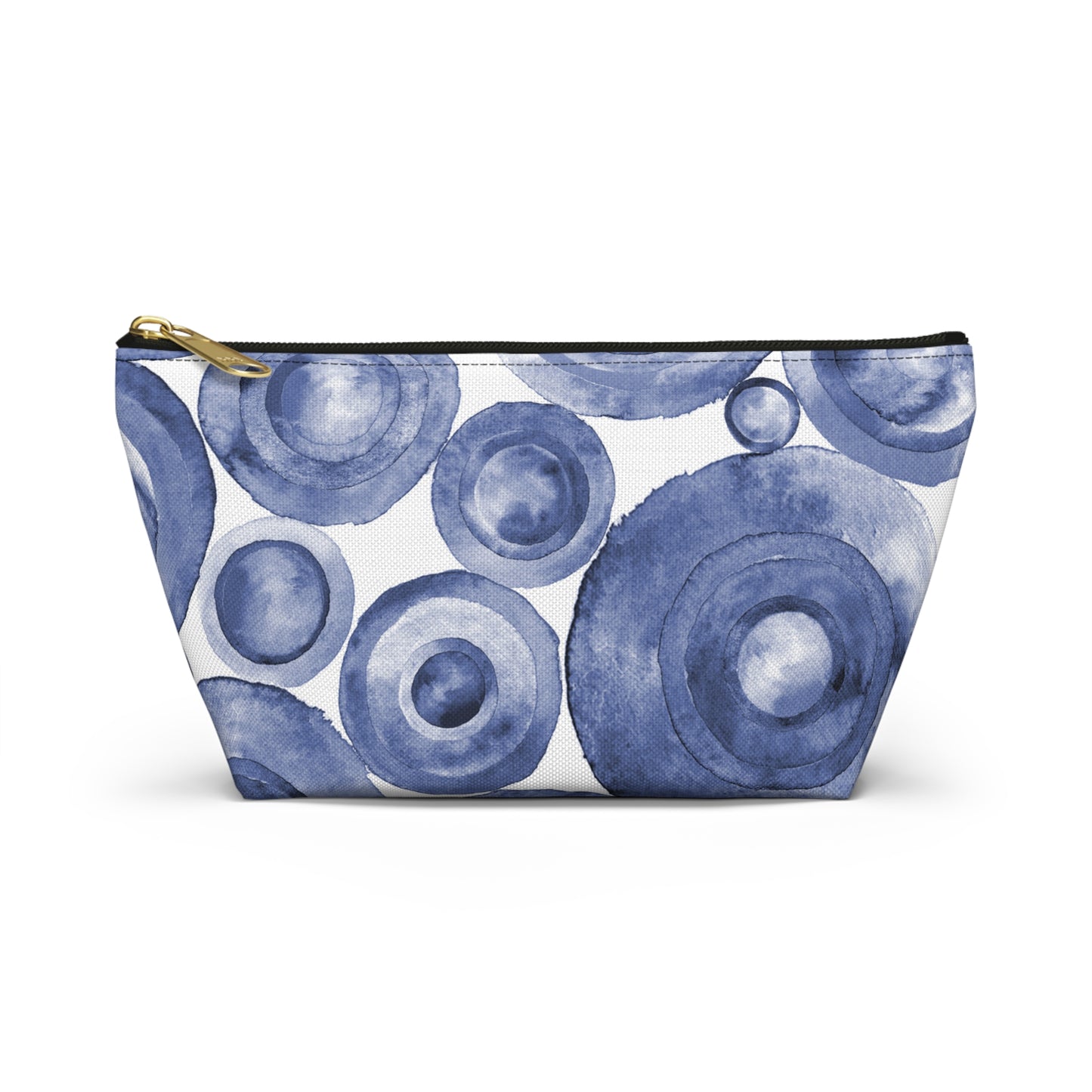 Indigo Swirls Accessory Pouch w T-bottom