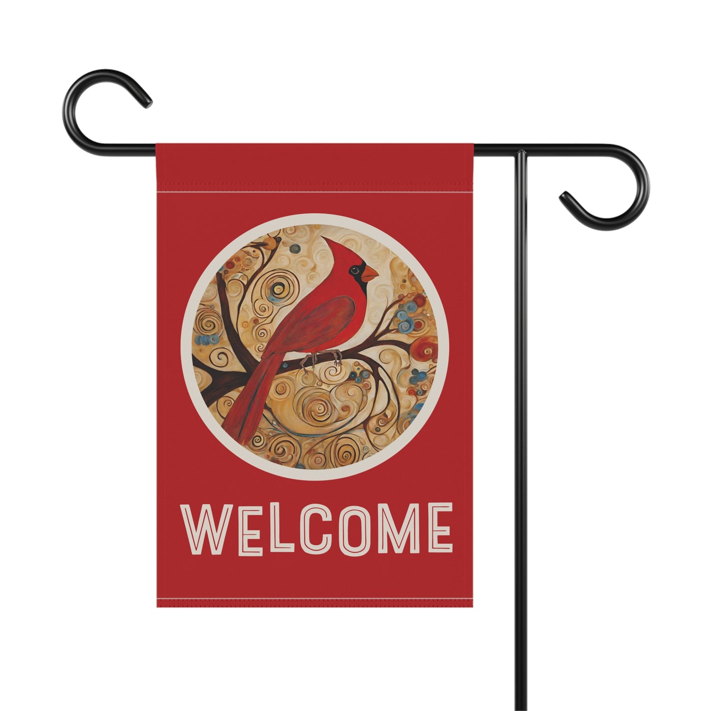 Red Cardinal Welcome 2-Sided Garden & House Flag/Banner