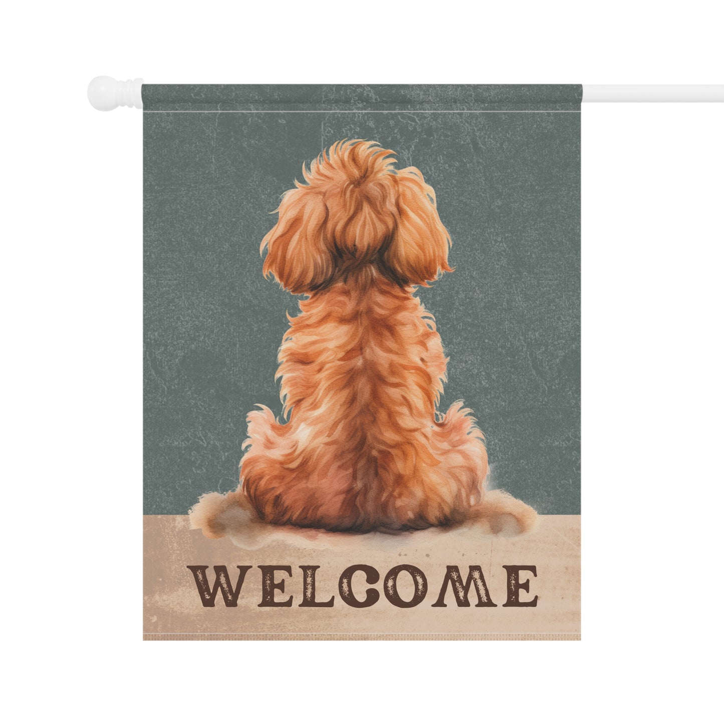 Poodle Welcome 2-Sided Garden & House Flag/Banner