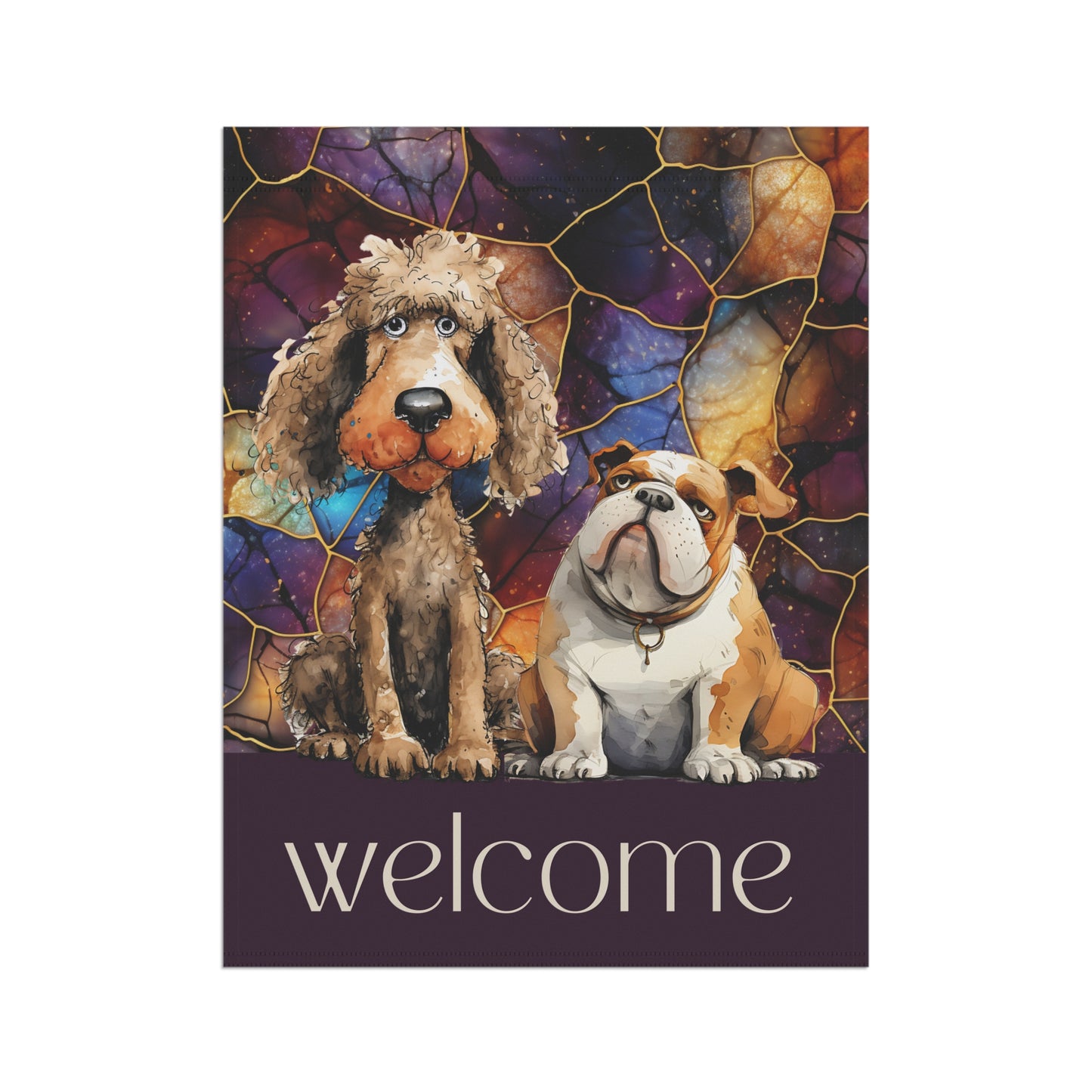 Dog Friends Welcome 2-Sided Garden & House Flag/Banner