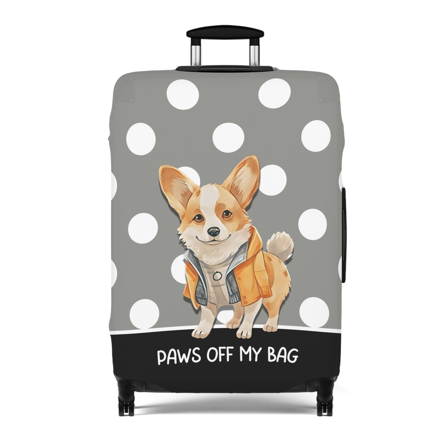 Corgi In Jacket Paws Off My Bag Luggage Cover