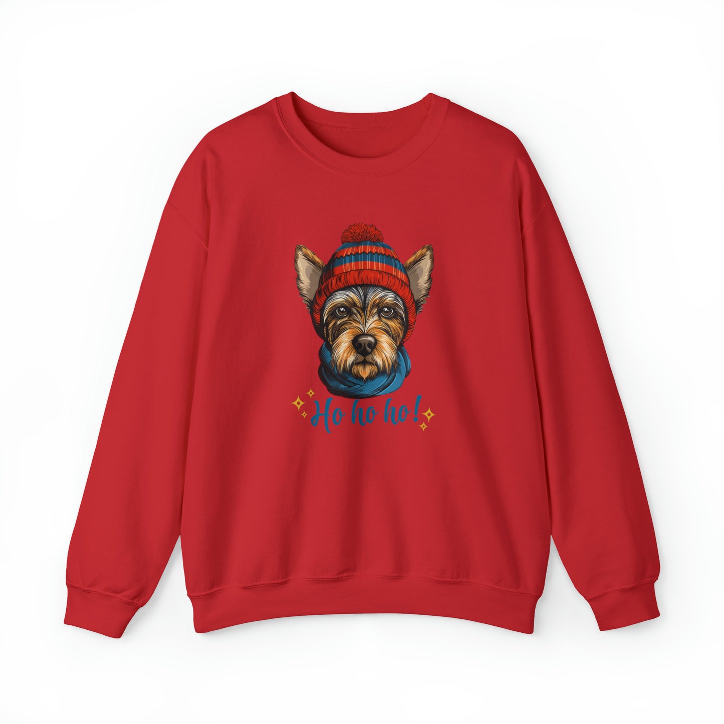 Ho Ho Ho Scottish Terrier in Hat & Scarf  Unisex Heavy Blend™ Crewneck Sweatshirt