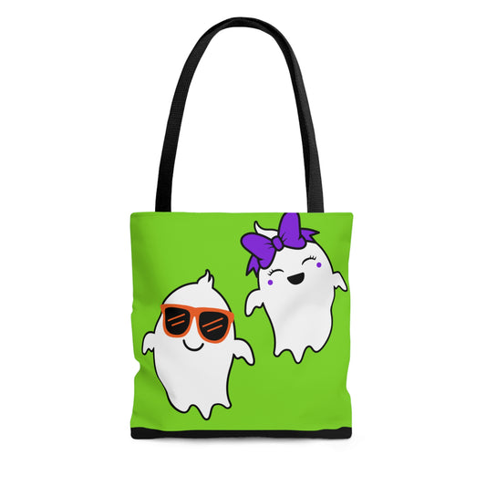 Two Ghosts Halloween Tote Bag