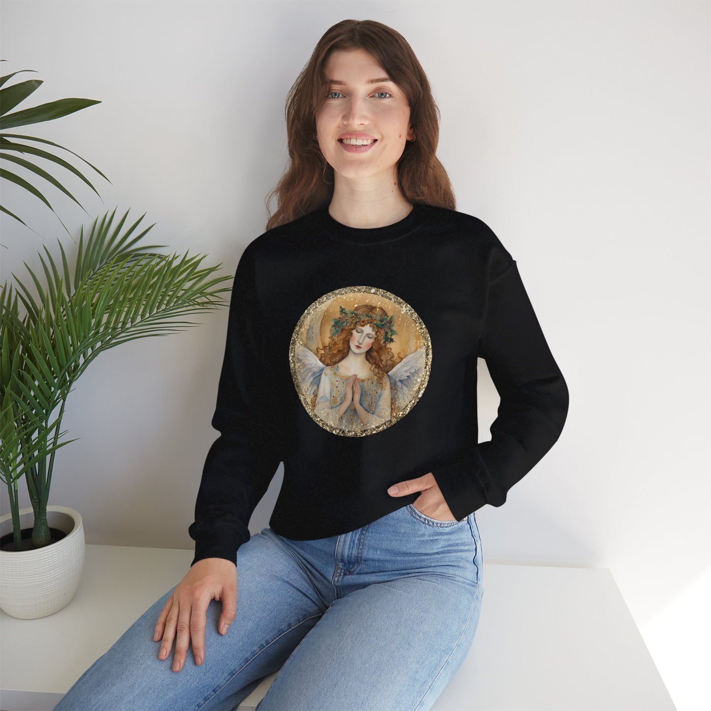 Guardian Angel Unisex Heavy Blend™ Crewneck Sweatshirt