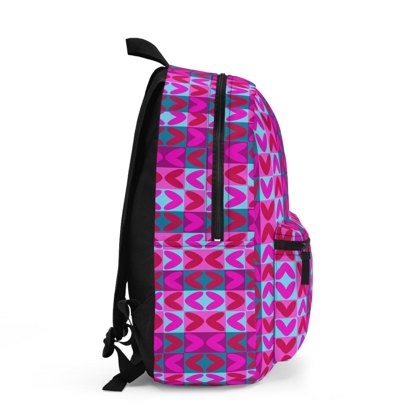 Vibbing Hearts Backpack Modern Bright Backpack with Abstract Heart Pattern