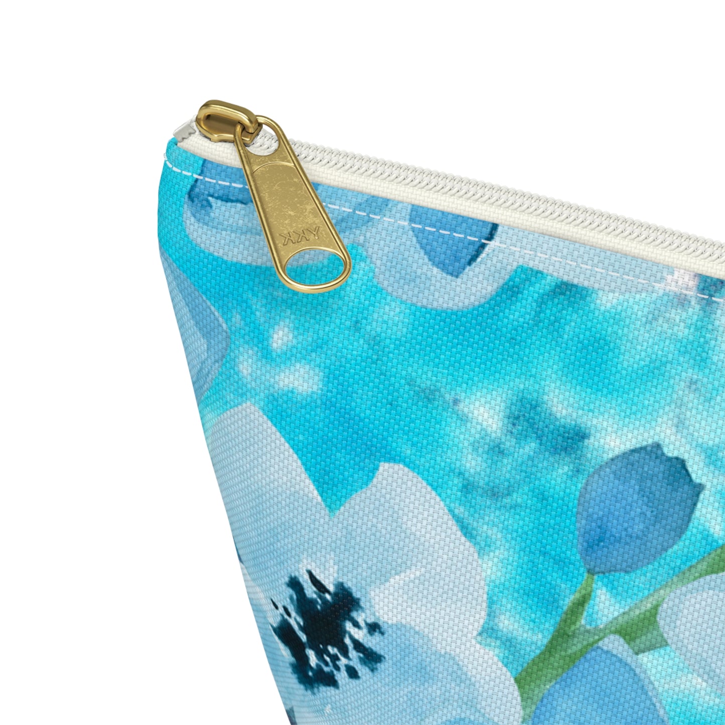 Nordic Floral Makeup Accessory Pouch w T-bottom