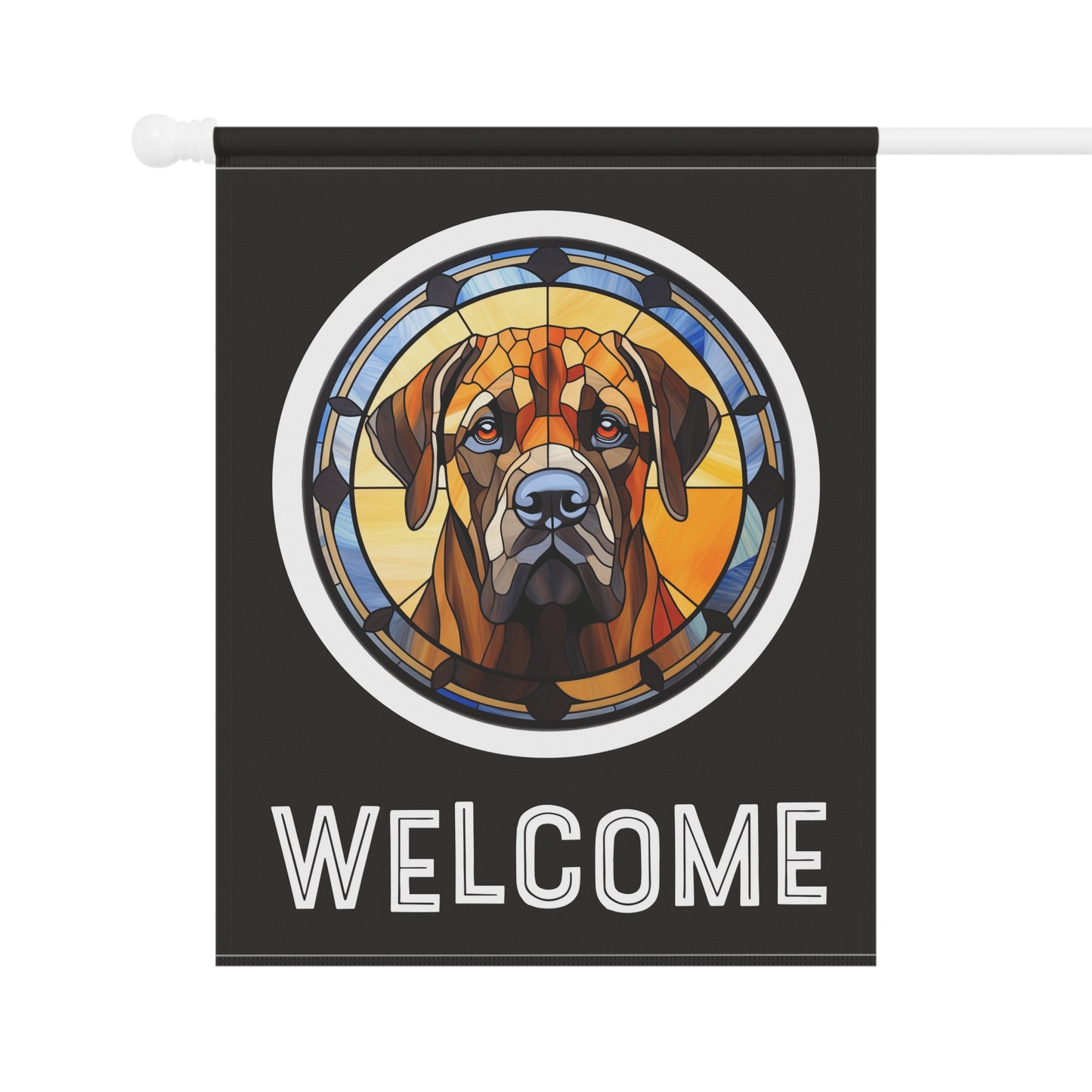 English Mastiff Welcome 2-Sided Garden & House Flag/Banner