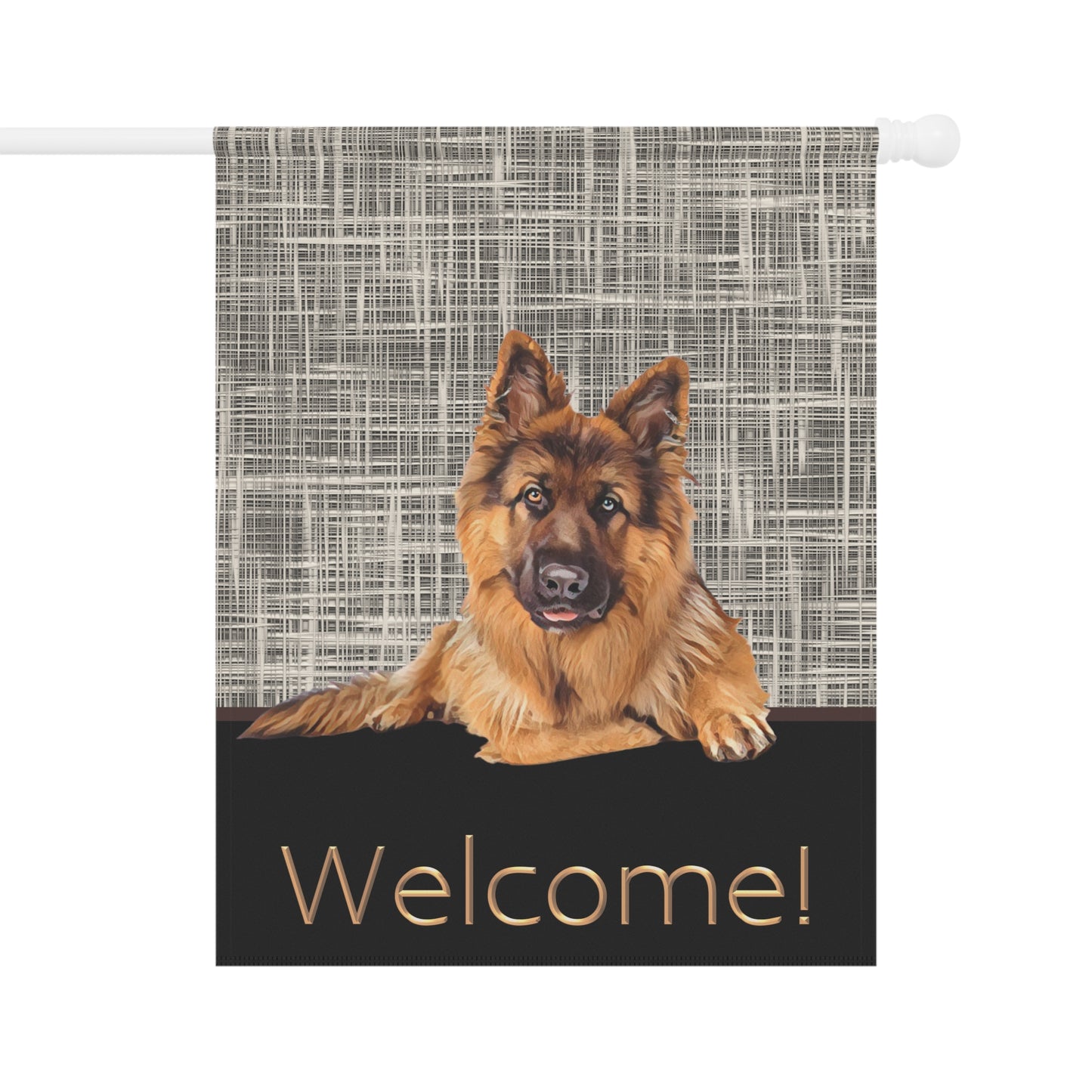 German Shepherd Welcome 2-Sided Garden & House Flag/Banner