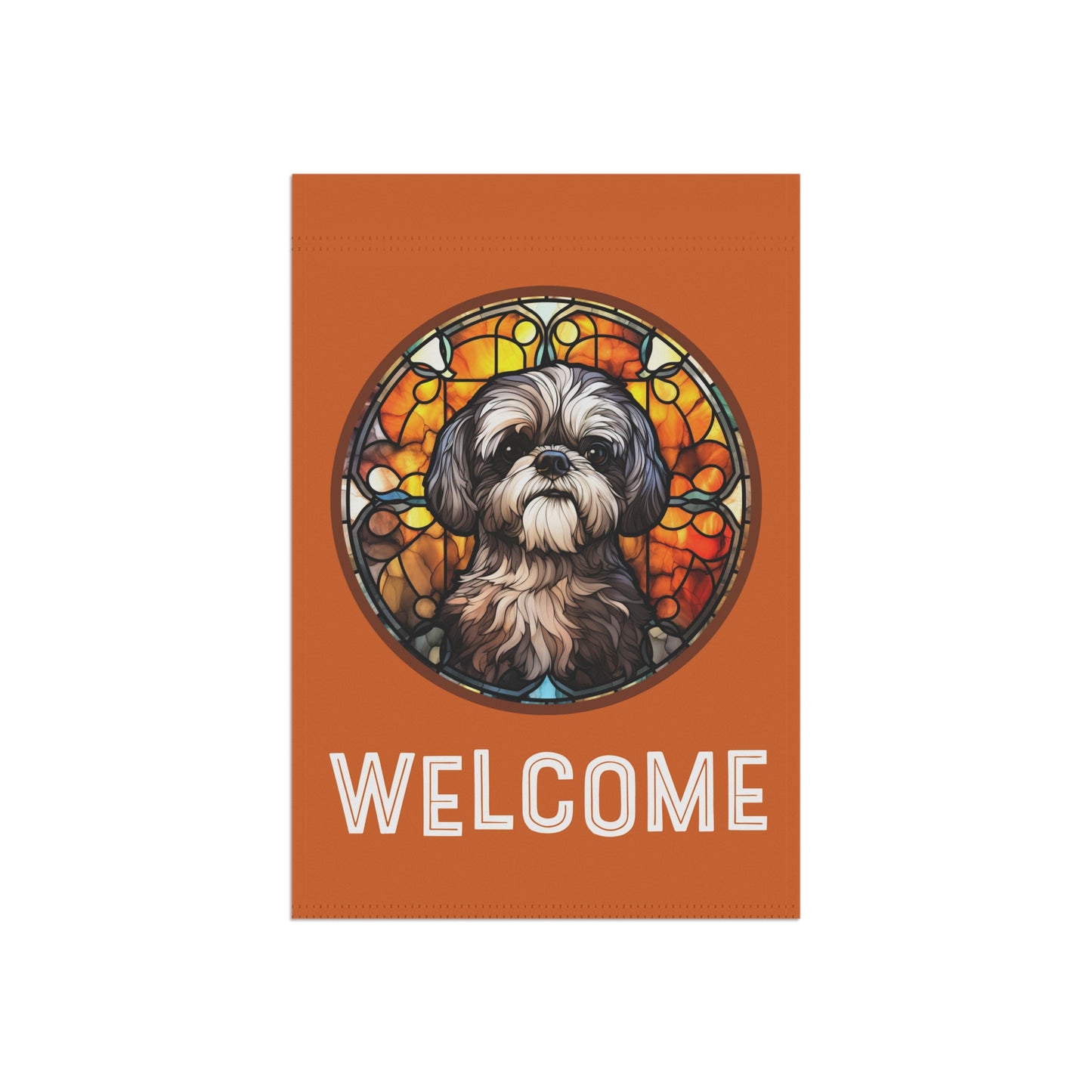 Lhasa Apso Welcome 2-Sided Garden & House Flag/Banner