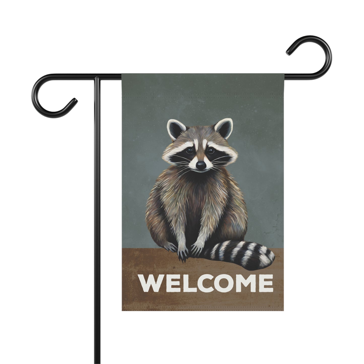 Raccoon Welcome 2-Sided Garden & House Flag/Banner