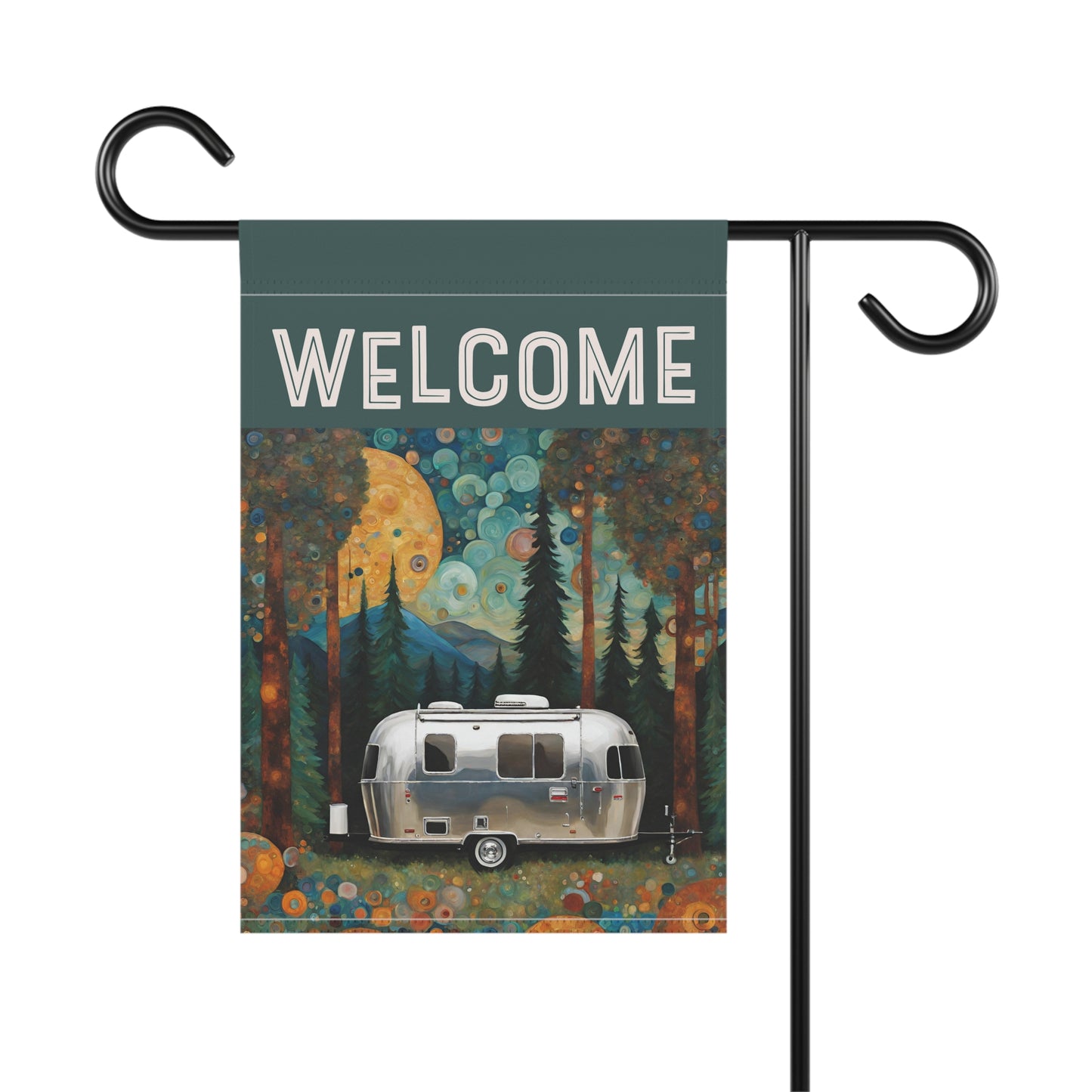 Streaming Welcome 2-Sided Garden & House Flag/Banner