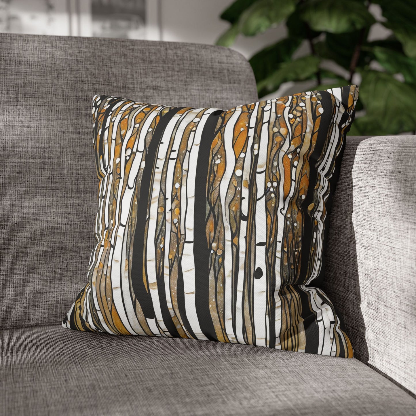 Birch Life Square Poly Canvas Pillowcase