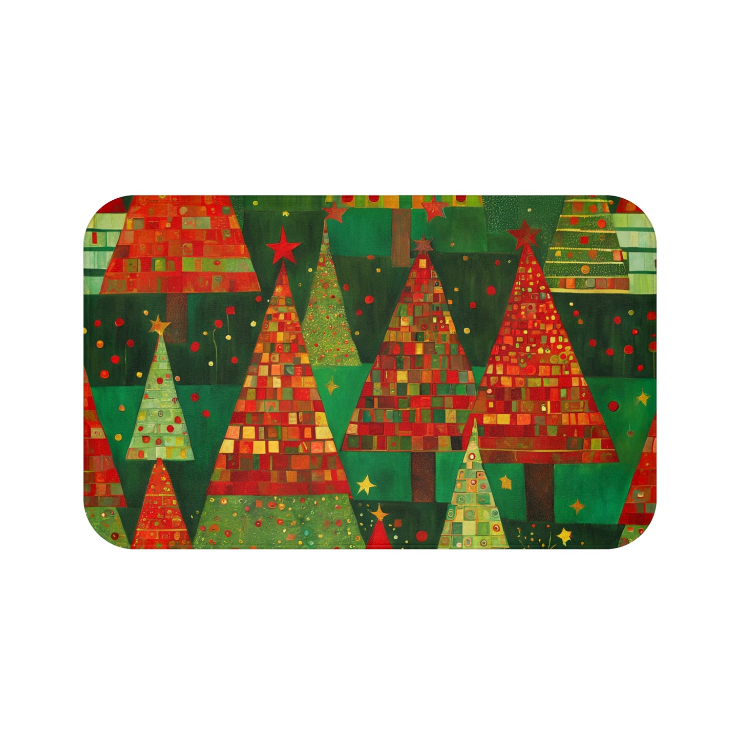 Christmas Tree Forest Microfiber Bath Mat