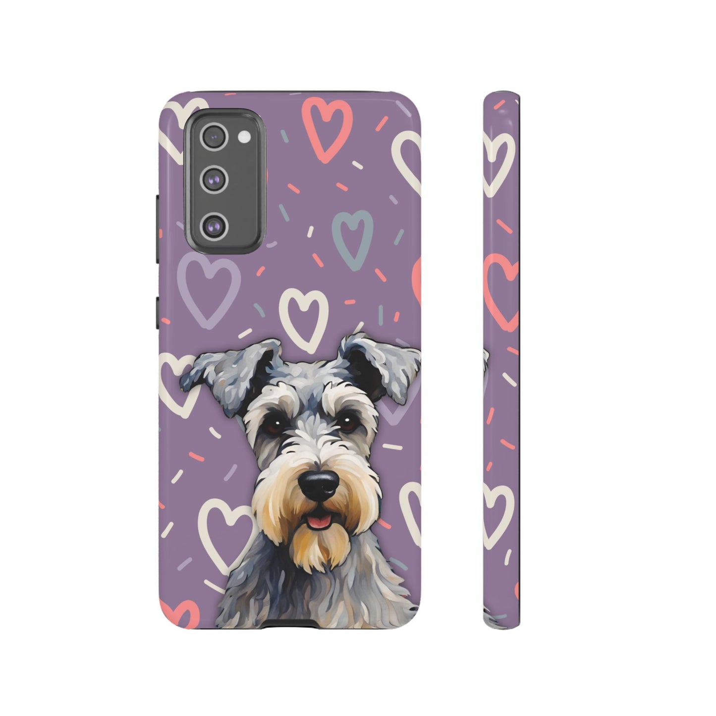 Miniature Schnauzer Love iPhone Samsung Galaxy Google Pixel Glossy Tough Case