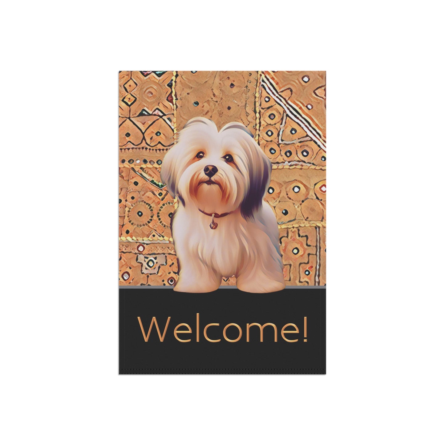 Havanese Welcome 2-Sided Garden & House Flag/Banner