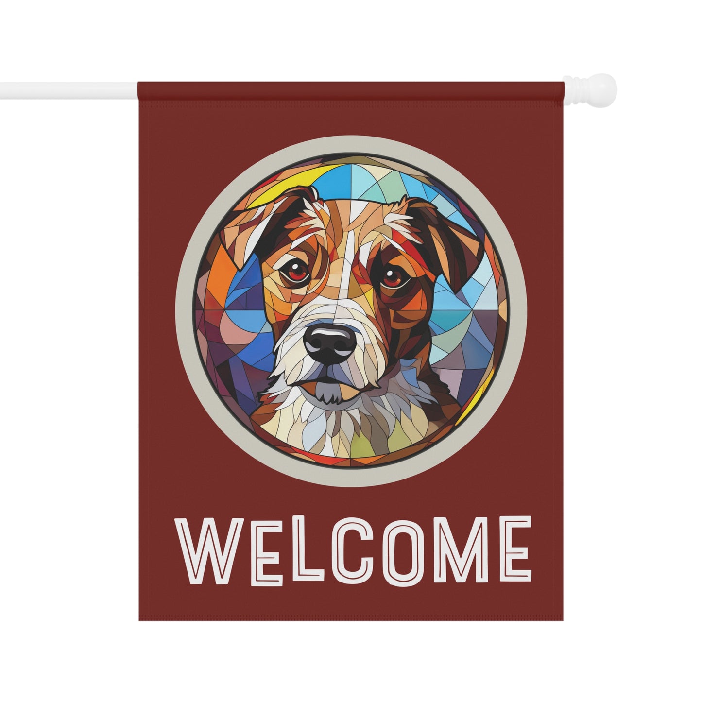 Russell Terrier Welcome 2-Sided Garden & House Flag/Banner