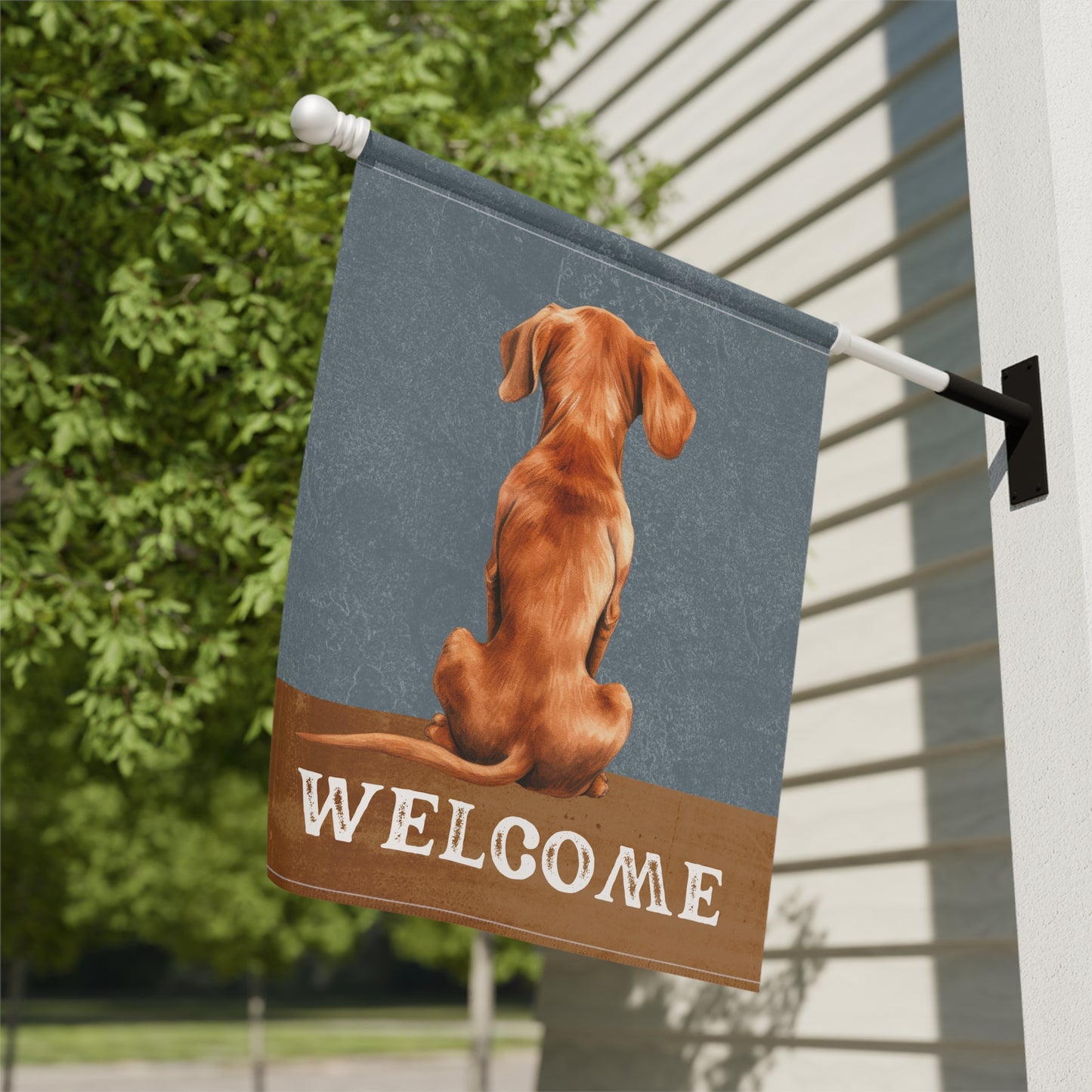 Vizsla Welcome 2-Sided Garden & House Flag/Banner