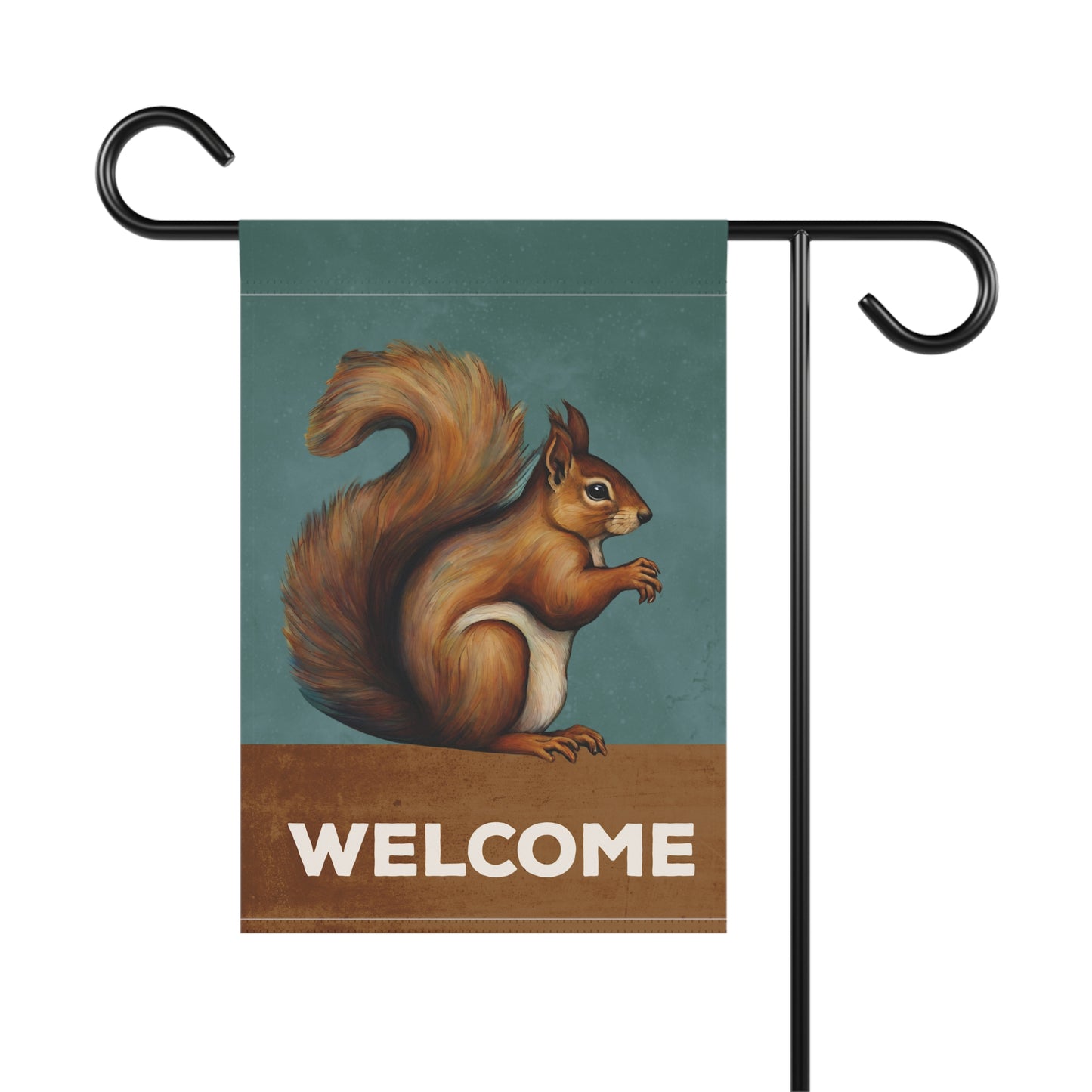 Squirrel Welcome 2-Sided Garden & House Flag/Banner