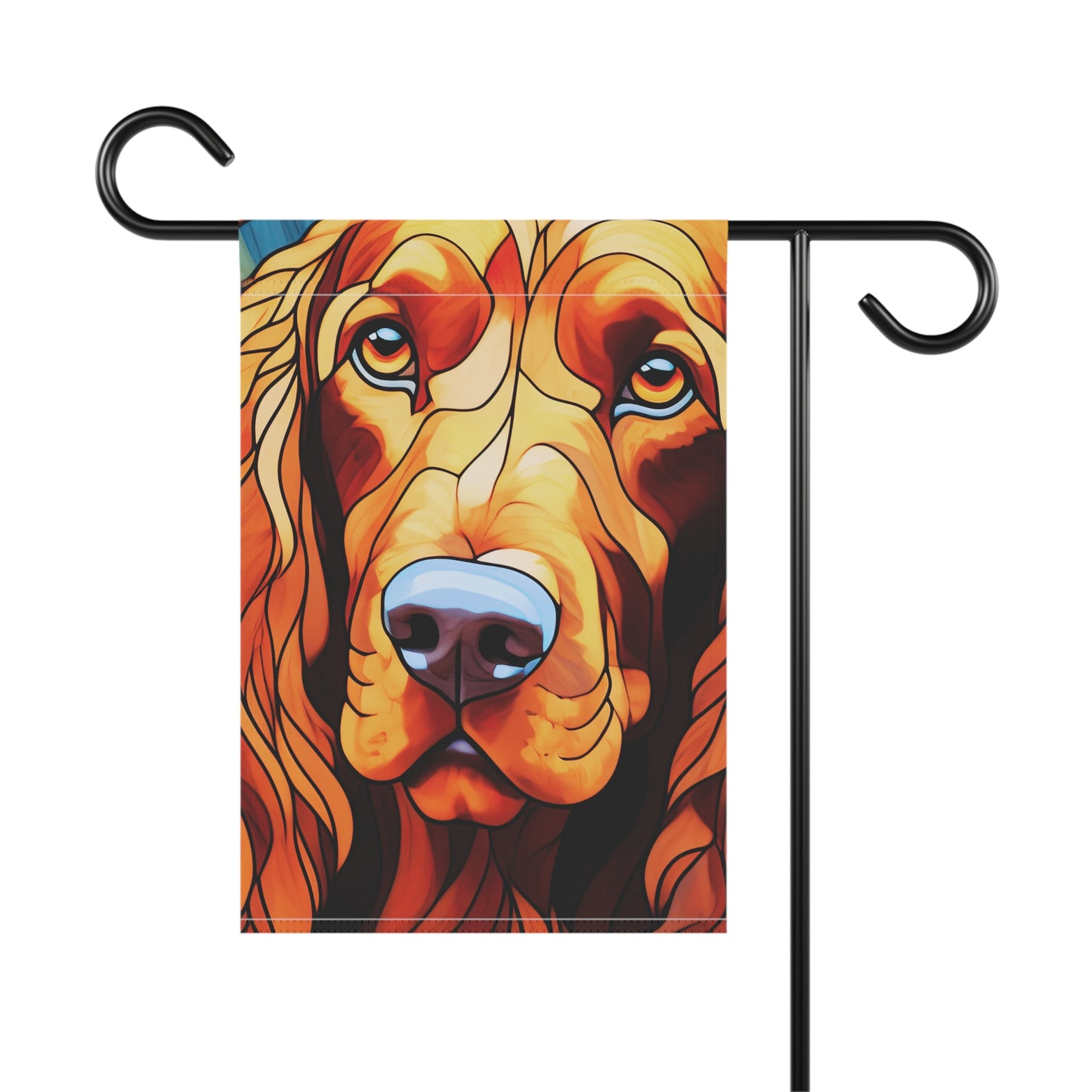 Irish Setter Face Stained Glass Look 2-Sided Garden & House Flag/Banner