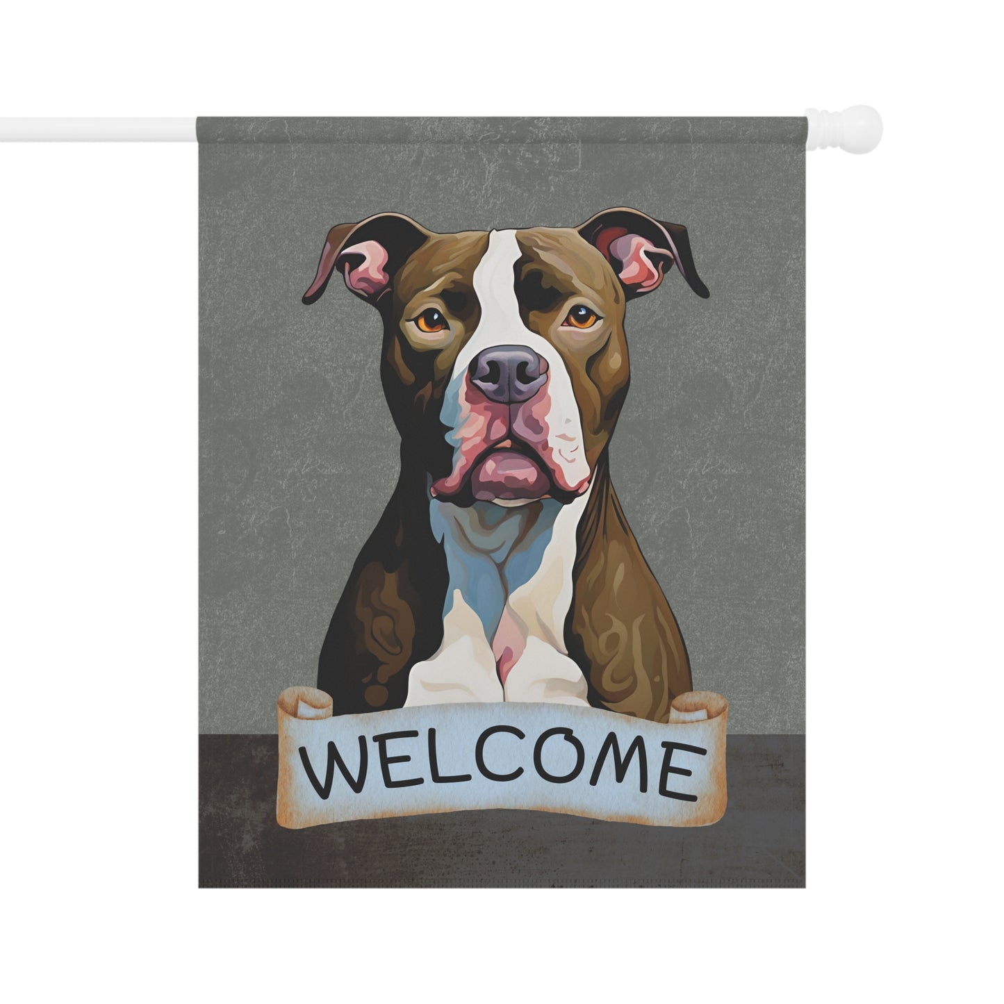 Pitbull Welcome 2-Sided Garden & House Flag/Banner