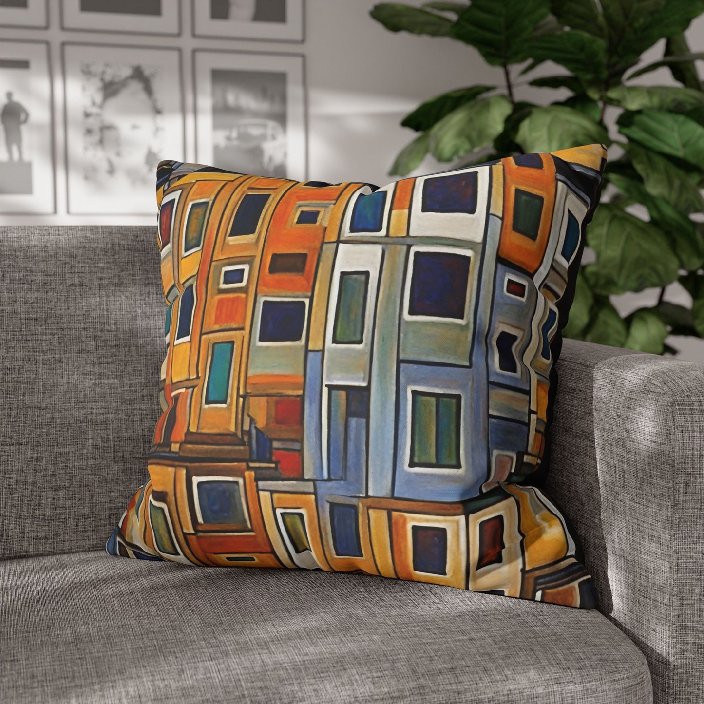 City Living Square Poly Canvas Pillowcase