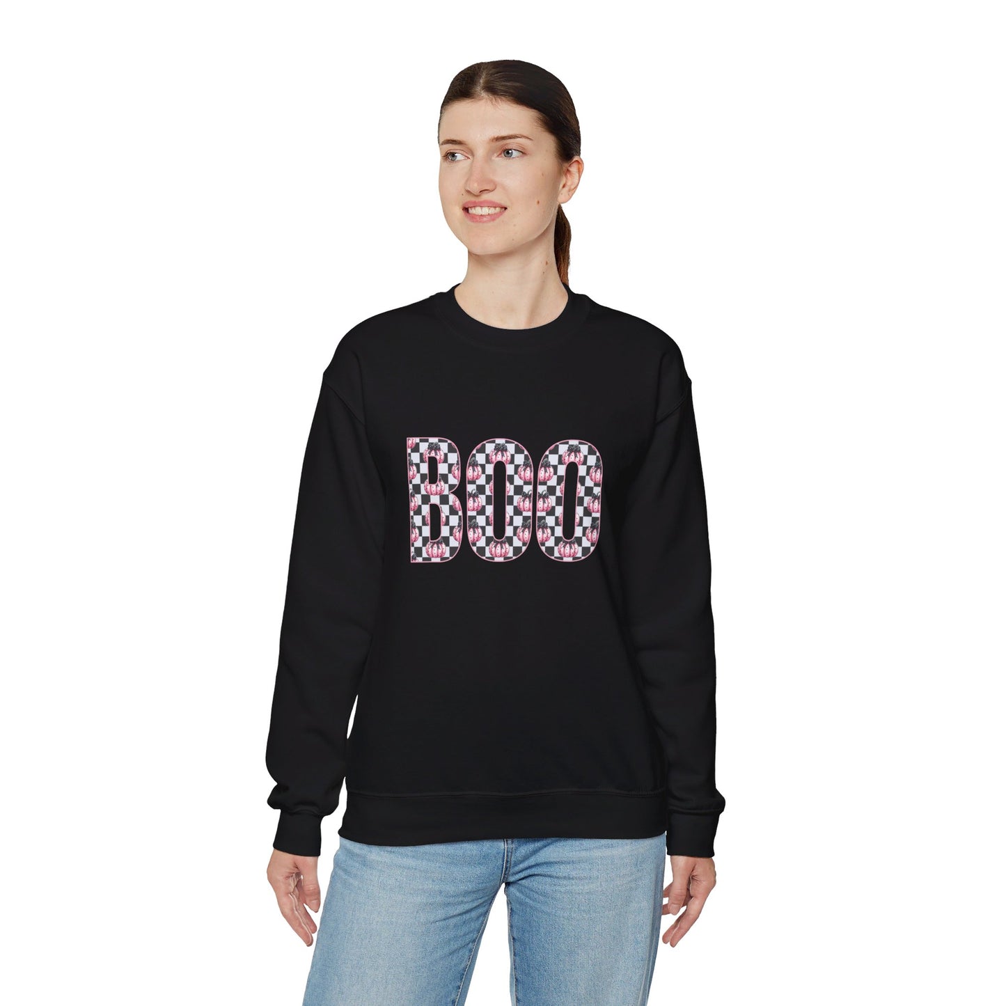 Pink Pumpkin BOO Unisex Heavy Blend™ Crewneck Sweatshirt