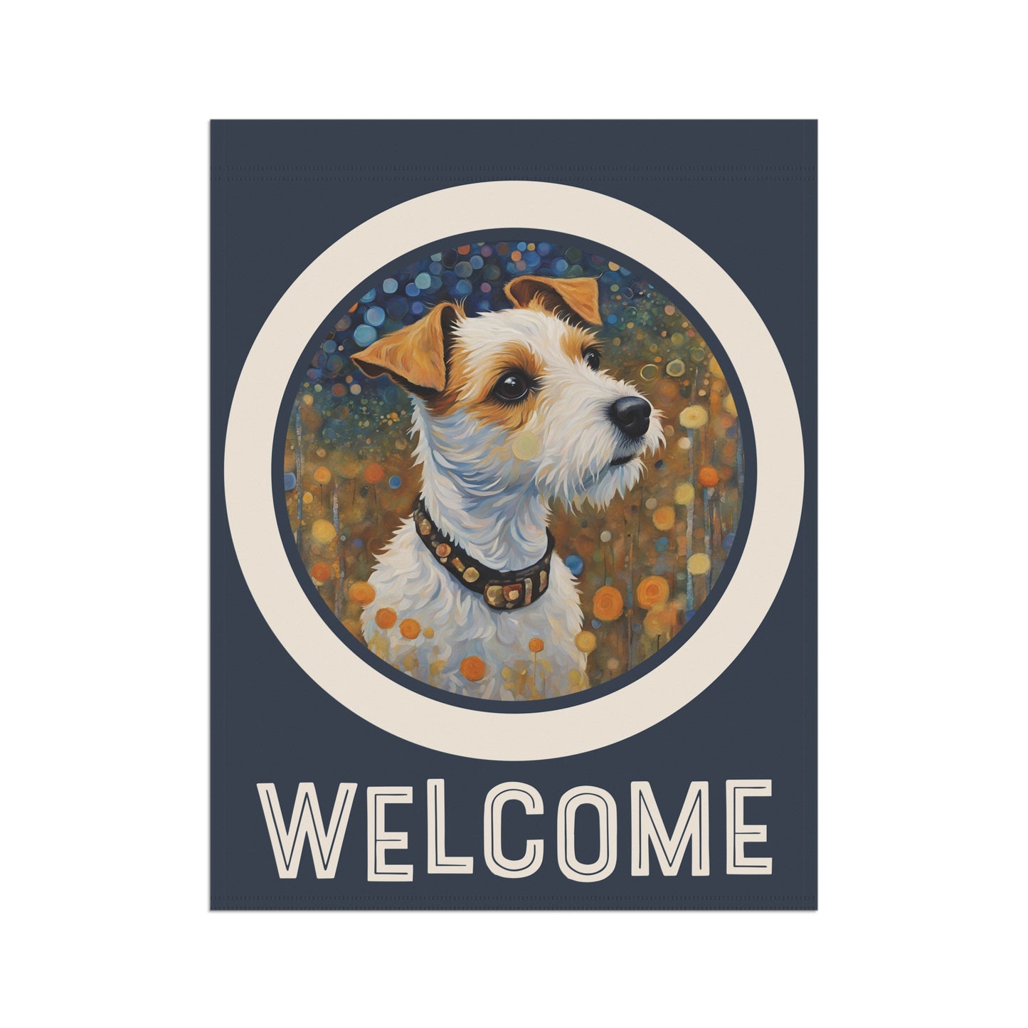 Russell Terrier Welcome 2-Sided Garden & House Flag/Banner