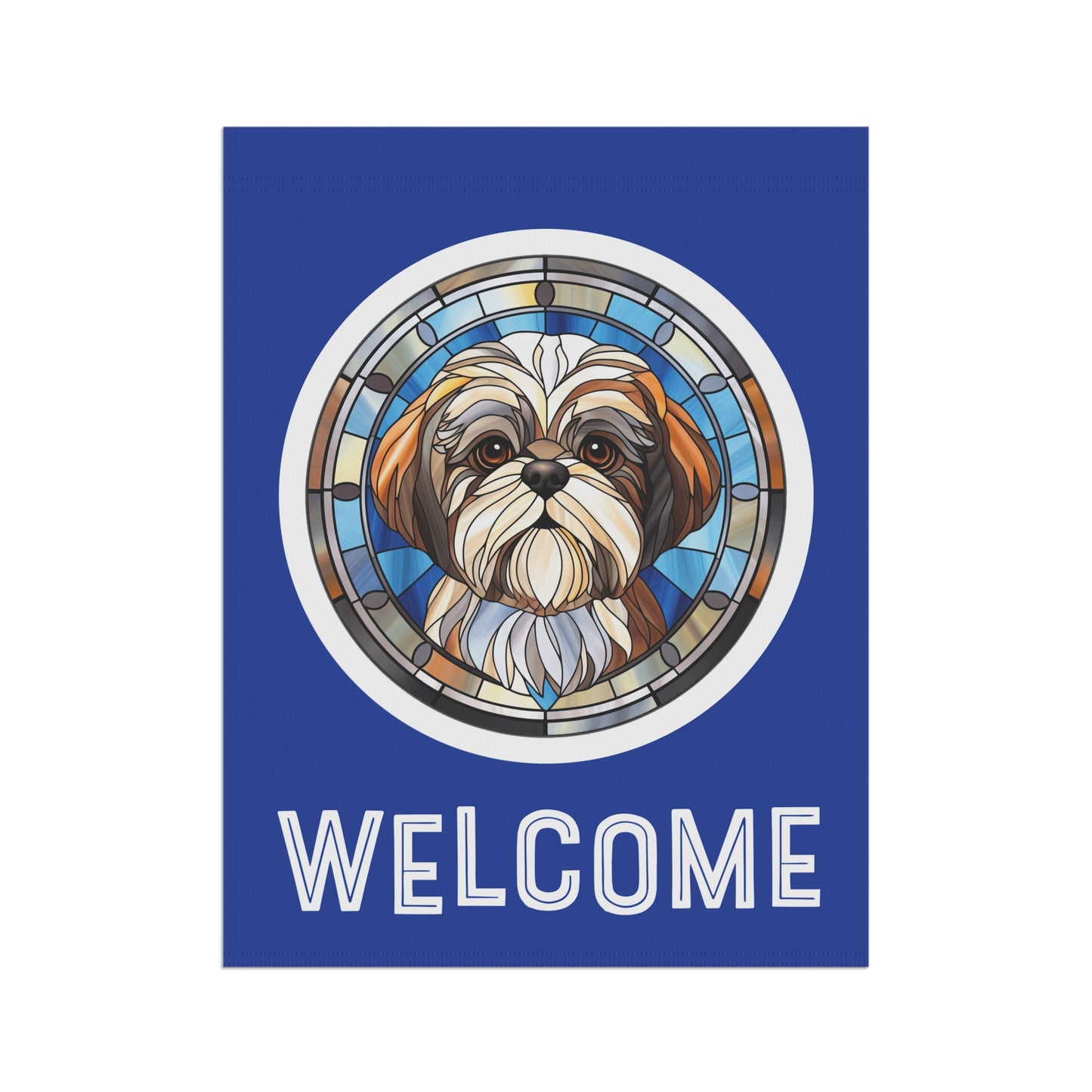 Shih Tzu Welcome 2-Sided Garden & House Flag/Banner